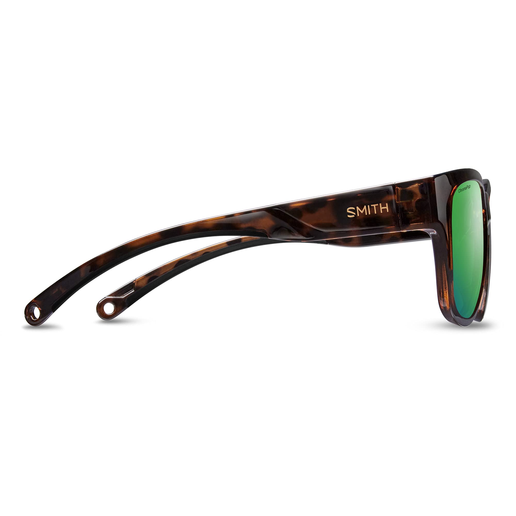SMITH Rockaway Sunglasses – Performance Sports Sunglasses with Wrap around Fit for Cycling, Running, Baseball, Golf – for Men & Women – Tortoise + ChromaPop Polarized Green Mirror - Image 3